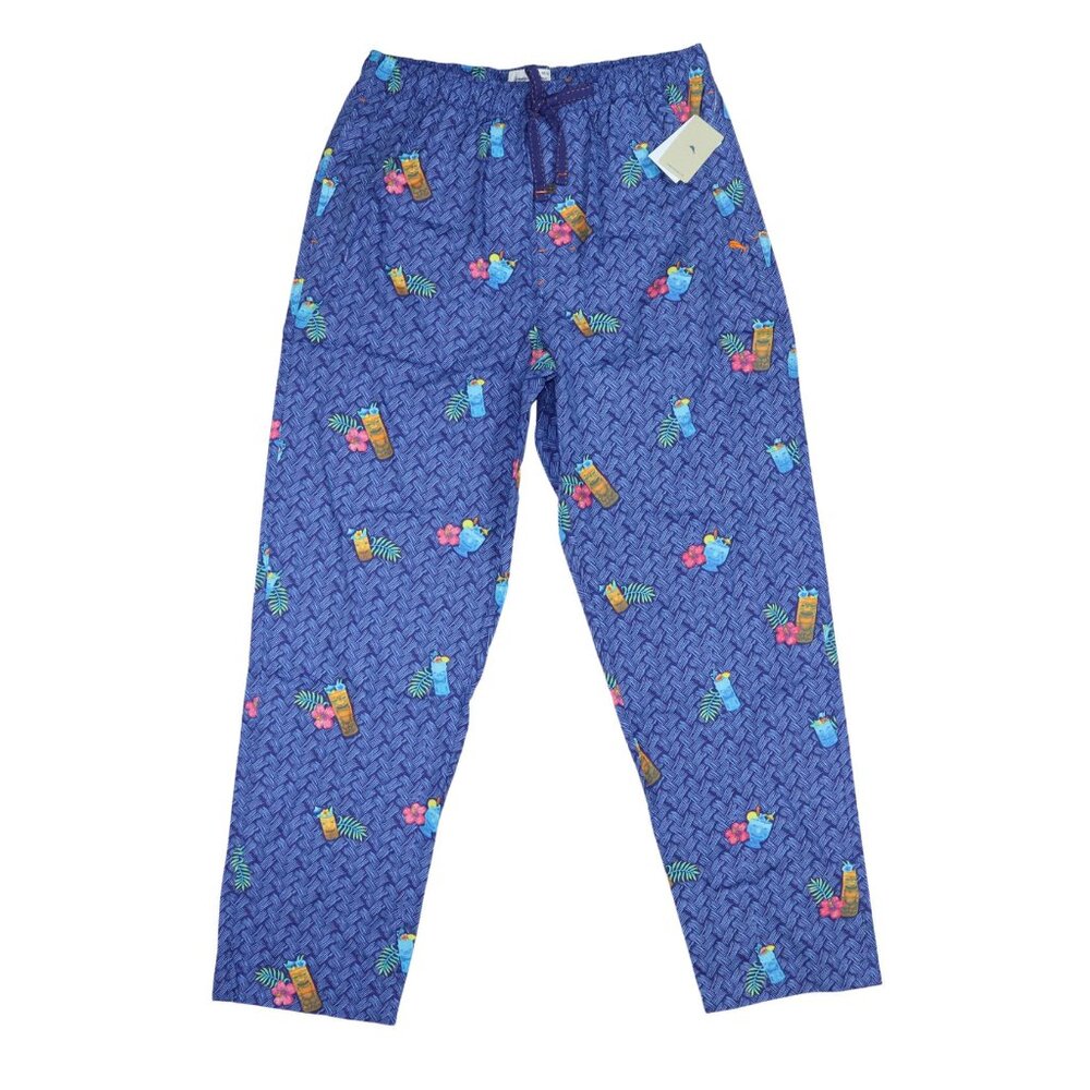 Tommy Bahama Tiki Cocktails Men's Drawstring Lounge Sleep Pants 100% Cotton NWT